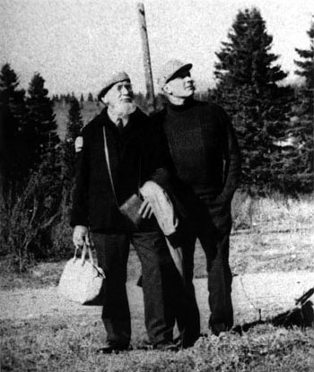 А.П. Хейдок и Н.А. Уранов. Рудный. Алтай. 1970-е годы